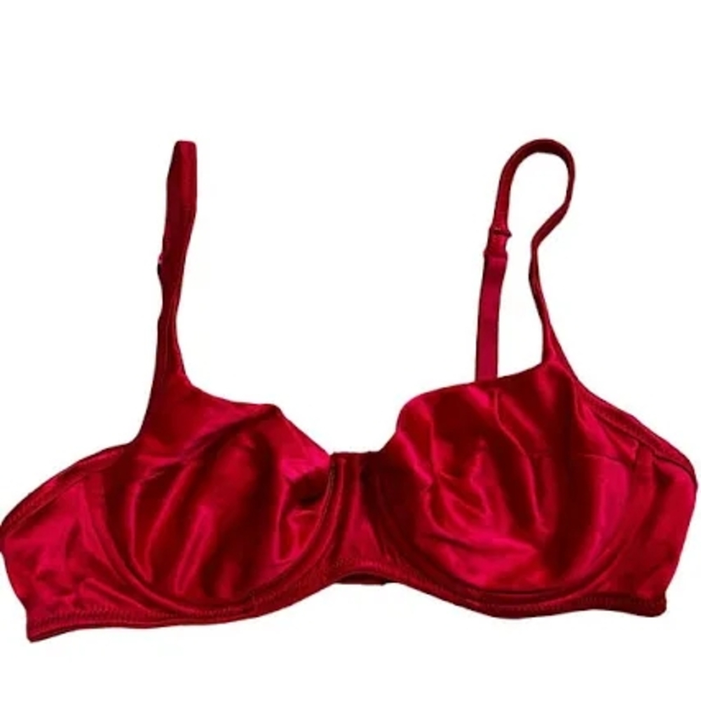 Victoria's Secret Bold Red Satin Bra